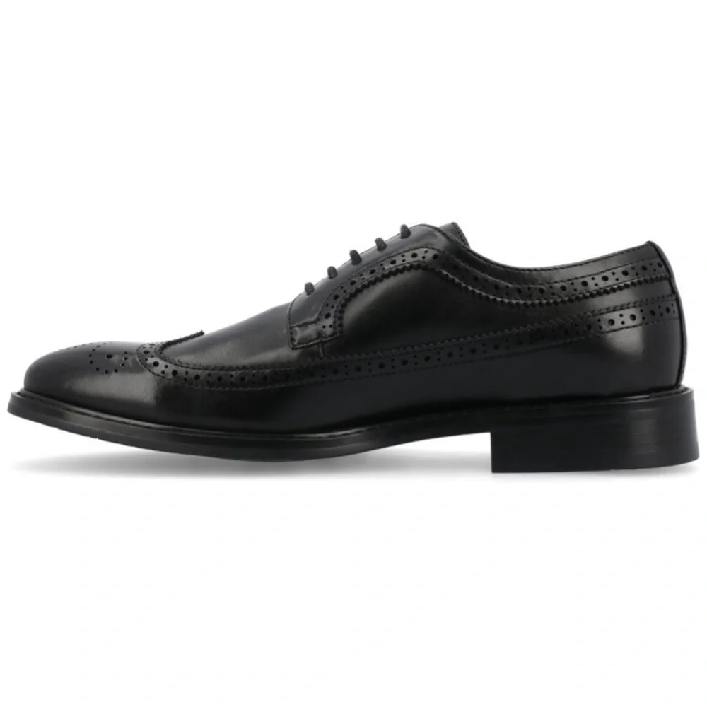 Vance Co. Gordy Tru Comfort Foam Wingtip Lace-up Dress Shoe, Black 10.5 new